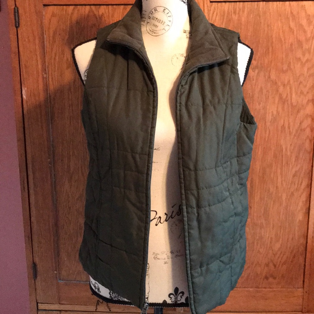 Olive green insulated vest